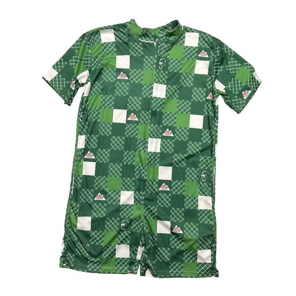 Coors Light Phoenix Waste Management Open Green Plaid Romper M Golf Birds Nest - Picture 1 of 8